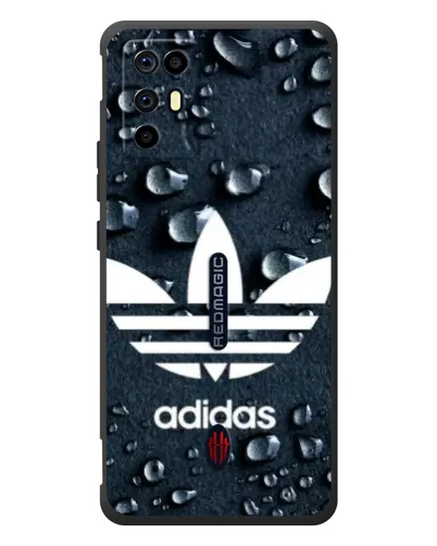 Чехол для ZTE Nubia RedMagic 6R с картинкой «Adidas Trefoil Blue»