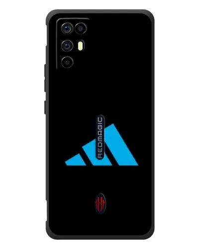Чехол для ZTE Nubia RedMagic 6R с картинкой «Adidas Cyan Logo»