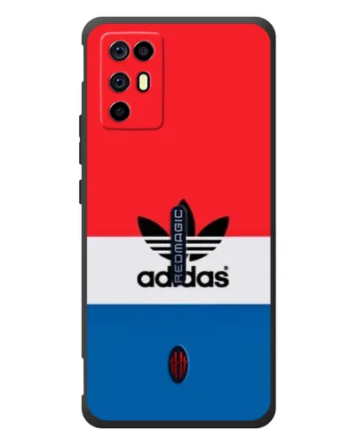 Чехол для ZTE Nubia RedMagic 6R с картинкой «Ретро блоки Adidas»
