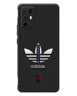 Чехол для ZTE Nubia RedMagic 6R с картинкой «Adidas Карбоновая текстура»