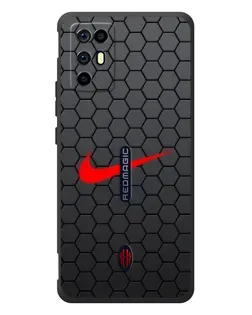 Чехол для ZTE Nubia RedMagic 6R с картинкой «Nike — карбоновая сетка» Чехол для ZTE Nubia RedMagic 6R с картинкой «Nike — карбоновая сетка»