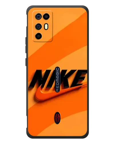 Чехол для ZTE Nubia RedMagic 6R с картинкой «Оранжевый драйв Nike»