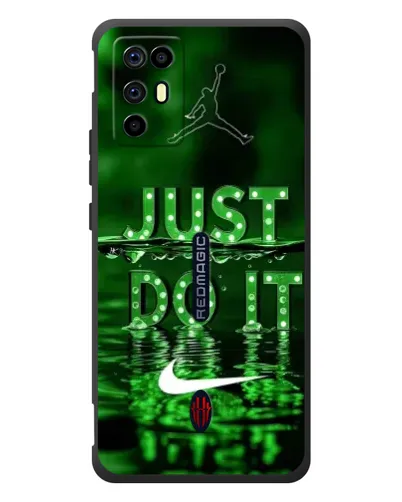 Чехол для ZTE Nubia RedMagic 6R с картинкой «Зеленый неоновый Nike»