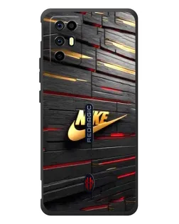 Чехол для ZTE Nubia RedMagic 6R с картинкой «Золотой Nike на металле» Чехол для ZTE Nubia RedMagic 6R с картинкой «Золотой Nike на металле»