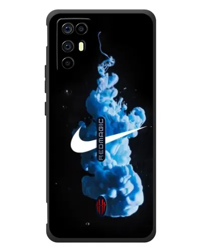 Чехол для ZTE Nubia RedMagic 6R с картинкой «Nike и синий дым»