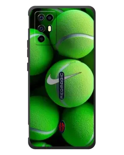 Чехол для ZTE Nubia RedMagic 6R с картинкой «Теннисные мячи Найк» Чехол для ZTE Nubia RedMagic 6R с картинкой «Теннисные мячи Найк»