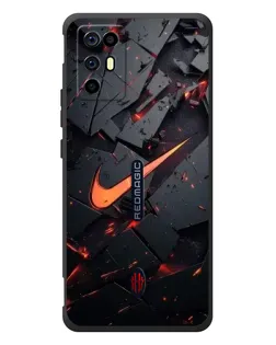 Чехол для ZTE Nubia RedMagic 6R с картинкой «Nike — эффект разломов» Чехол для ZTE Nubia RedMagic 6R с картинкой «Nike — эффект разломов»