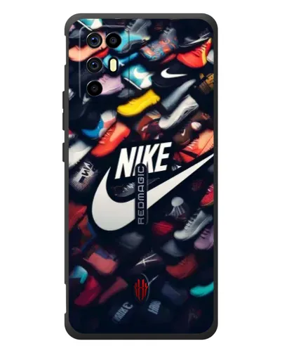Чехол для ZTE Nubia RedMagic 6R с картинкой «Коллекция кроссовок Nike»