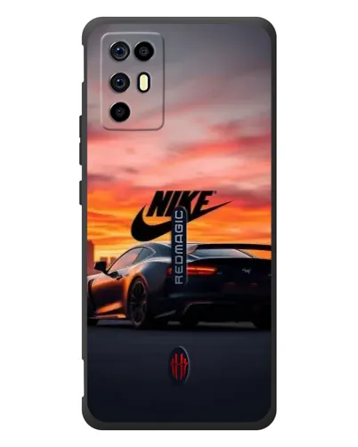 Чехол для ZTE Nubia RedMagic 6R с картинкой «Nike и суперкар»