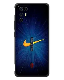 Чехол для ZTE Nubia RedMagic 6R с картинкой «Синий пульс Nike» Чехол для ZTE Nubia RedMagic 6R с картинкой «Синий пульс Nike»