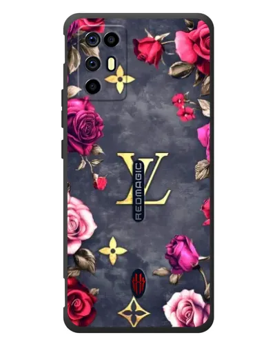 Чехол для ZTE Nubia RedMagic 6R с картинкой «Цветочный Louis Vuitton»