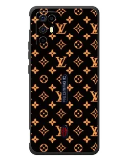 Чехол для ZTE Nubia RedMagic 6R с картинкой «Золотая монограмма LV»