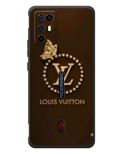 Чехол для ZTE Nubia RedMagic 6R с картинкой «LV — золотая печать»