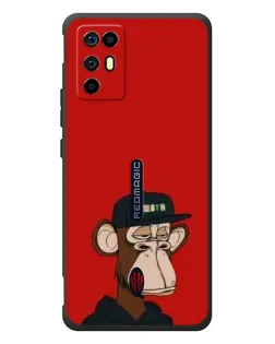 Чохол для ZTE Nubia RedMagic 6R з картинкою «Bored Ape — червоний фон» Чохол для ZTE Nubia RedMagic 6R з картинкою «Bored Ape — червоний фон»