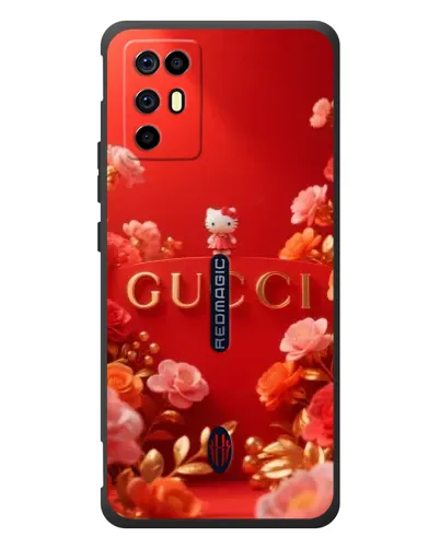 Чехол для ZTE Nubia RedMagic 6R с картинкой «Gucci — золотой сад»
