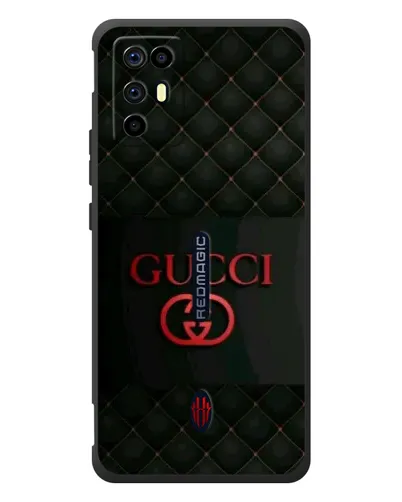 Чехол для ZTE Nubia RedMagic 6R с картинкой «Gucci — стеганый черный»
