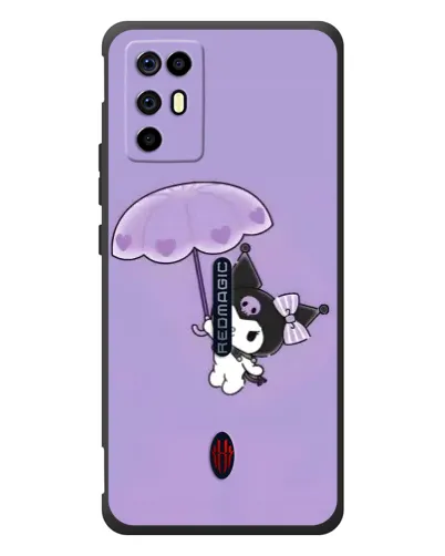 Чехол для ZTE Nubia RedMagic 6R с картинкой «Kuromi с зонтиком»