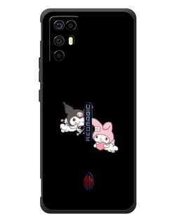Чехол для ZTE Nubia RedMagic 6R с картинкой «My Melody и Kuromi» Чехол для ZTE Nubia RedMagic 6R с картинкой «My Melody и Kuromi»