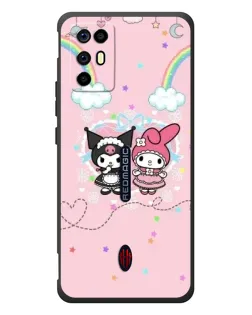 Чехол для ZTE Nubia RedMagic 6R с картинкой «My Melody и Kuromi» Чехол для ZTE Nubia RedMagic 6R с картинкой «My Melody и Kuromi»