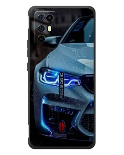 Чехол для ZTE Nubia RedMagic 6R с картинкой «Взгляд BMW с синими фарами» Чехол для ZTE Nubia RedMagic 6R с картинкой «Взгляд BMW с синими фарами»