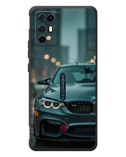 Чехол для ZTE Nubia RedMagic 6R с картинкой «BMW в огнях города»