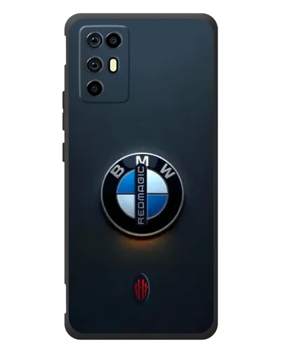 Чехол для ZTE Nubia RedMagic 6R с картинкой «Логотип BMW — минимализм»