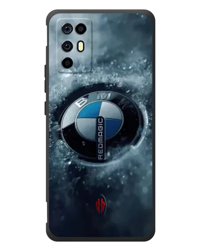 Чехол для ZTE Nubia RedMagic 6R с картинкой «Логотип BMW — лед» Чехол для ZTE Nubia RedMagic 6R с картинкой «Логотип BMW — лед»