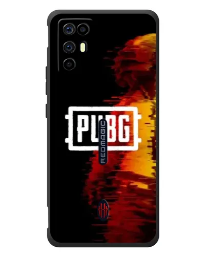 Чехол для ZTE Nubia RedMagic 6R с картинкой «Яркий логотип PUBG»