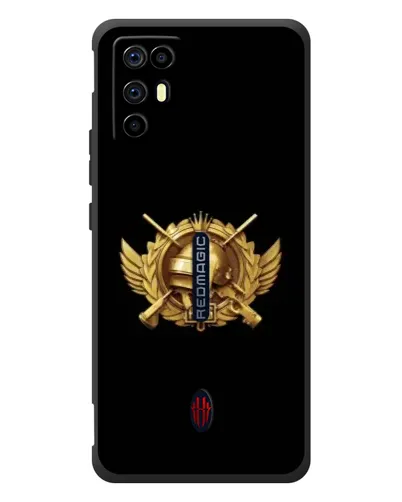 Чехол для ZTE Nubia RedMagic 6R с картинкой «PUBG — оранжевый градиент»