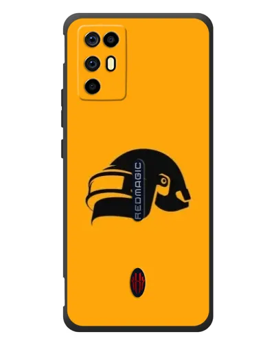 Чехол для ZTE Nubia RedMagic 6R с картинкой «PUBG — золотой шлем»