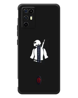 Чехол для ZTE Nubia RedMagic 6R с картинкой «PUBG — силуэт воина» Чехол для ZTE Nubia RedMagic 6R с картинкой «PUBG — силуэт воина»