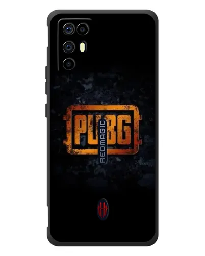 Чехол для ZTE Nubia RedMagic 6R с картинкой «PUBG — золотой логотип»