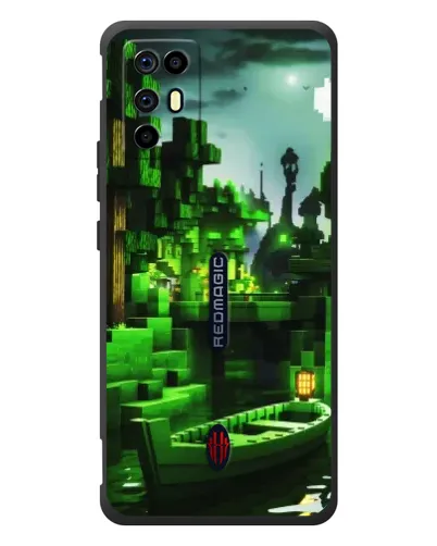 Чехол для ZTE Nubia RedMagic 6R с картинкой «Minecraft лесной пейзаж»