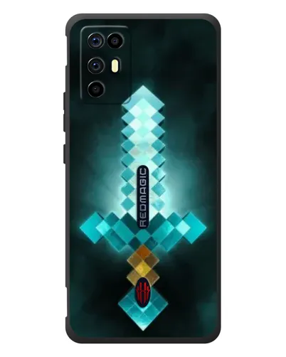 Чехол для ZTE Nubia RedMagic 6R с картинкой «Алмазный меч неон»