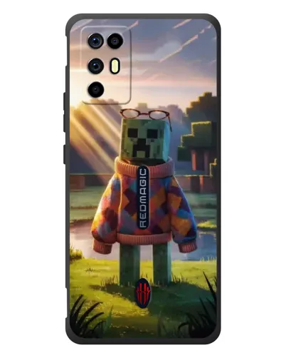 Чехол для ZTE Nubia RedMagic 6R с картинкой «Крипер в свитере»