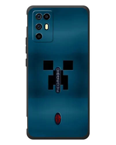 Чехол для ZTE Nubia RedMagic 6R с картинкой «Крипер текстура»