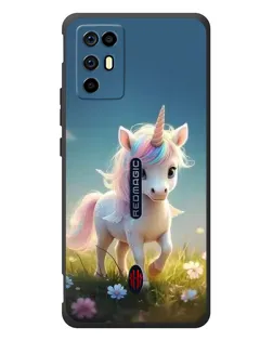 Чехол для ZTE Nubia RedMagic 6R с картинкой «Единорог на поляне»