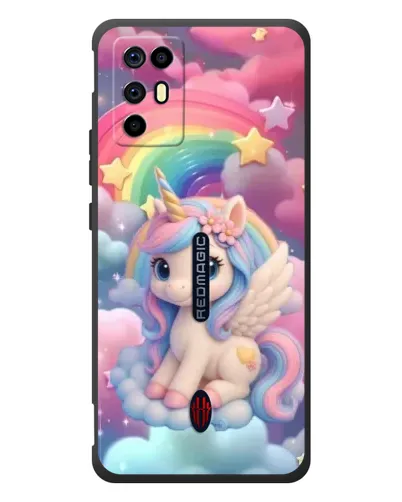 Чехол для ZTE Nubia RedMagic 6R с картинкой «Маленький единорог»