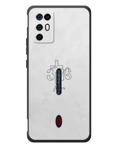 Чехол для ZTE Nubia RedMagic 6R с картинкой «Иоанна 3:16 Крест»