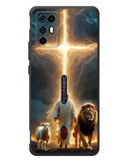 Чехол для ZTE Nubia RedMagic 6R с картинкой «Лев Иуды и Свет» Чехол для ZTE Nubia RedMagic 6R с картинкой «Лев Иуды и Свет»