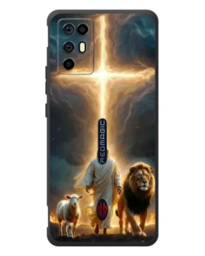 Чехол для ZTE Nubia RedMagic 6R с картинкой «Лев Иуды и Свет»