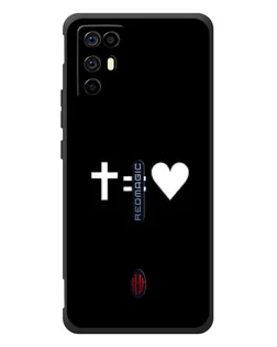 Чохол для ZTE Nubia RedMagic 6R з картинкою «Хрест та Серце»