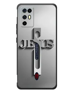 Чохол для ZTE Nubia RedMagic 6R з картинкою «Металевий хрест Jesus»