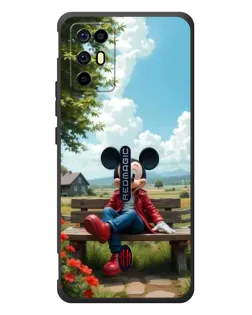 Чехол для ZTE Nubia RedMagic 6R с картинкой «Микки на скамейке»