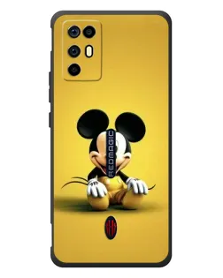 Чехол для ZTE Nubia RedMagic 6R с картинкой «Микки на желтом»