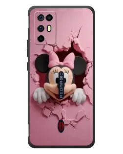 Чехол для ZTE Nubia RedMagic 6R с картинкой «Минни сквозь стену»