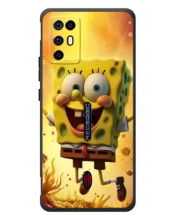 Чехол для ZTE Nubia RedMagic 6R с картинкой «Губка Боб прыгает»