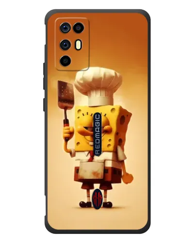 Чехол для ZTE Nubia RedMagic 6R с картинкой «Губка Боб повар»