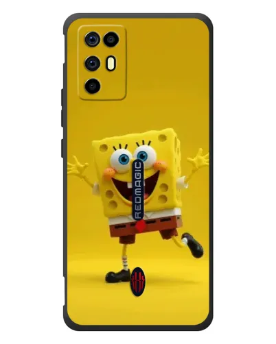 Чехол для ZTE Nubia RedMagic 6R с картинкой «Позитивный Губка Боб»
