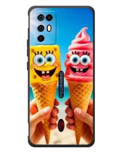 Чехол для ZTE Nubia RedMagic 6R с картинкой «Спанч Боб мороженое»